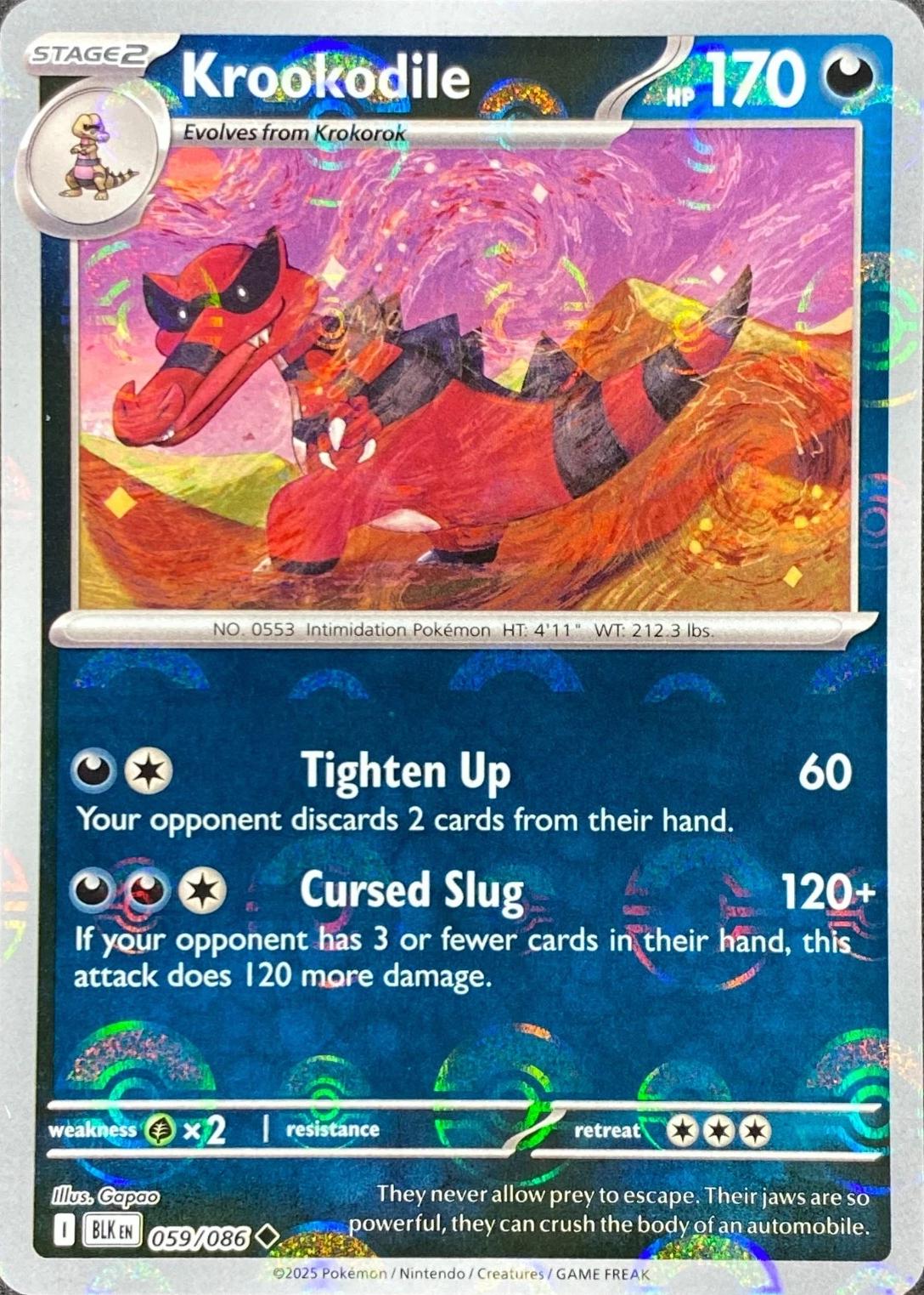 Black Bolt Krookodile [Poke-Ball] Pokémon card